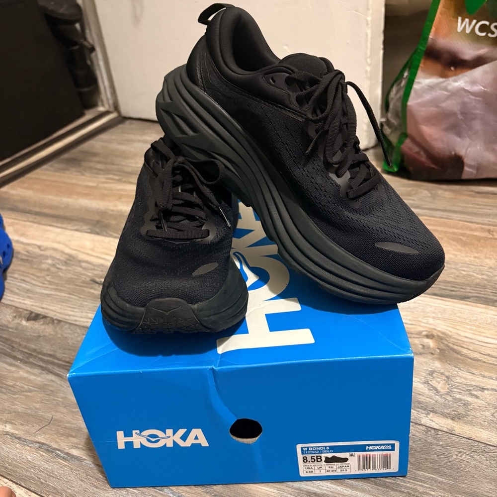 Hoka All-Black Athletic Sneakers